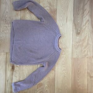 Jenni Kayne cotton fisherman sweater size small color mauve